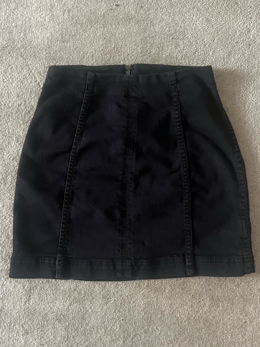 Free People Black Women's Denim Mini Skirt